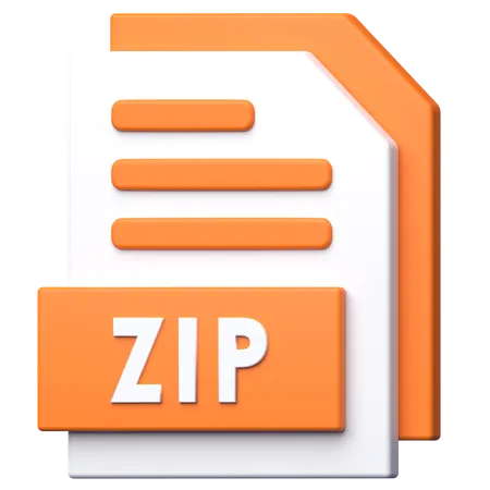 Archivo zip  3D Icon