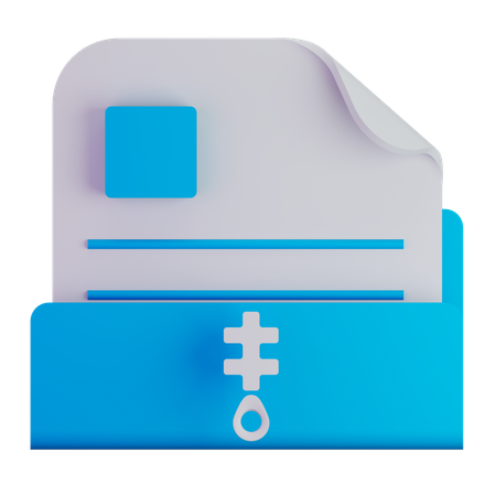 Archivo zip  3D Icon