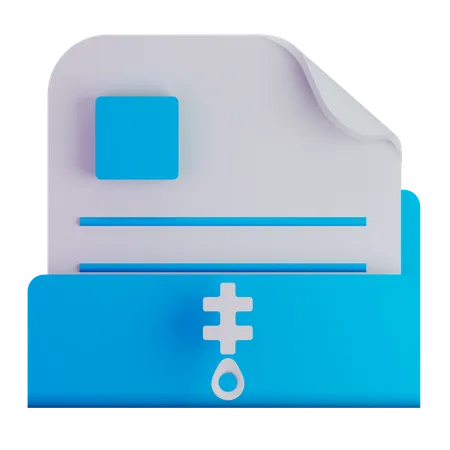 Archivo zip  3D Icon