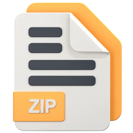 Archivo zip  3D Icon