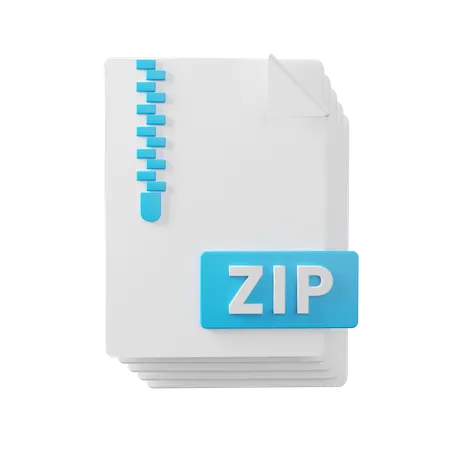 Archivo zip  3D Illustration