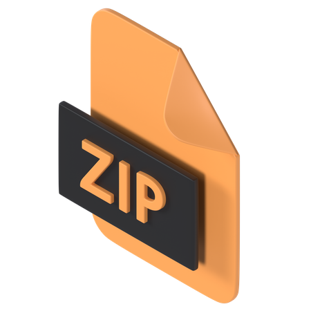 Archivo zip  3D Illustration