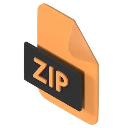 Archivo zip  3D Illustration