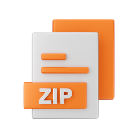 Archivo zip  3D Illustration