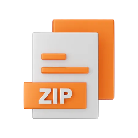 Archivo zip  3D Illustration