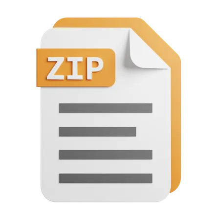 Archivo zip  3D Icon