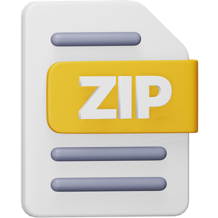 Archivo zip  3D Icon