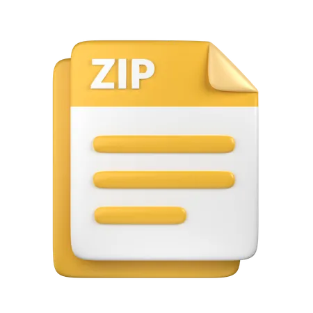 Archivo zip  3D Icon