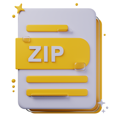 Archivo zip  3D Icon