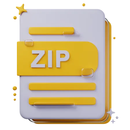 Archivo zip  3D Icon