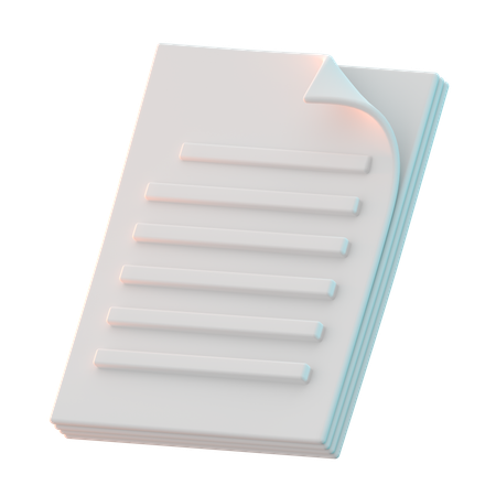 Archivos en papel  3D Icon