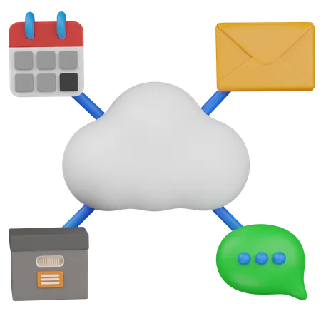 Archivos guardados en la nube  3D Icon