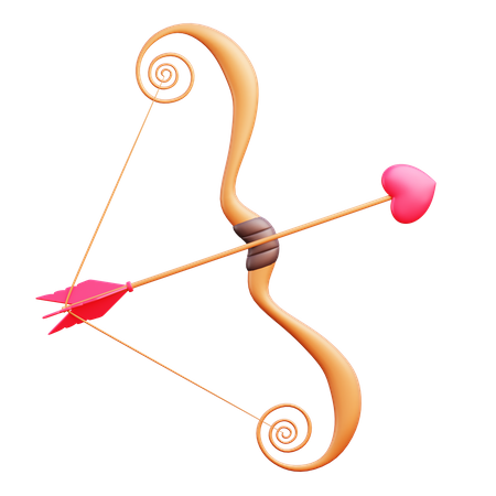 Arco de amor cupido  3D Illustration