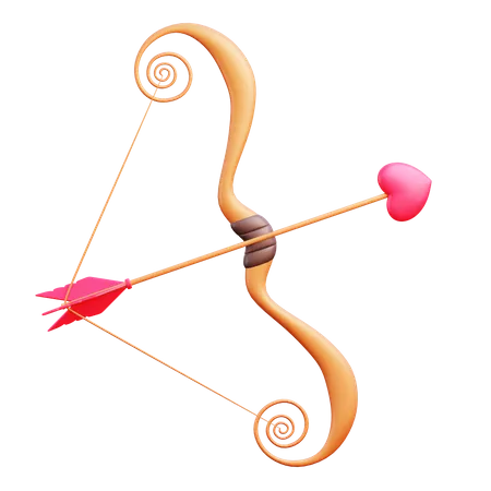 Arco de amor cupido  3D Illustration