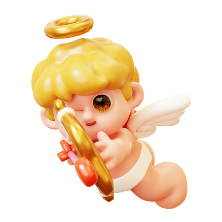 Arco de tiro de Cupido  3D Icon