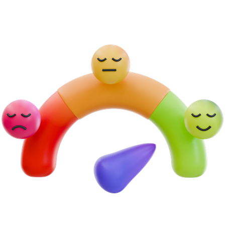 Arco de Feedback de Emoção Colorido  3D Icon