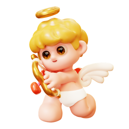 Arco de tiro de Cupido  3D Icon