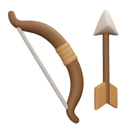 Arco e flecha  3D Icon