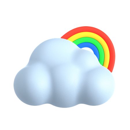 Arco-íris nublado  3D Icon