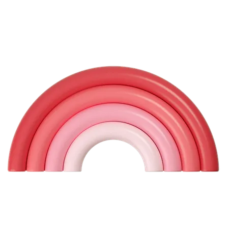 Arco-íris vermelho  3D Icon