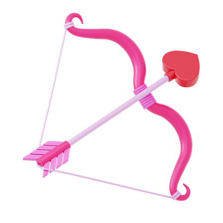 Arco y flecha de amor  3D Icon