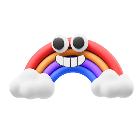 Arcoiris feliz  3D Icon