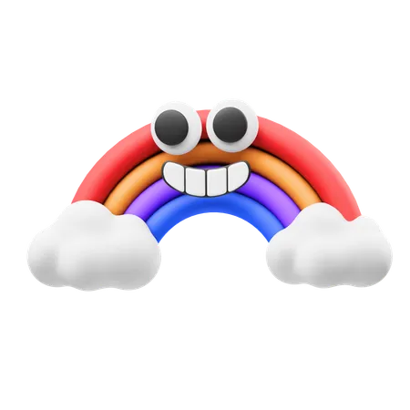 Arcoiris feliz  3D Icon