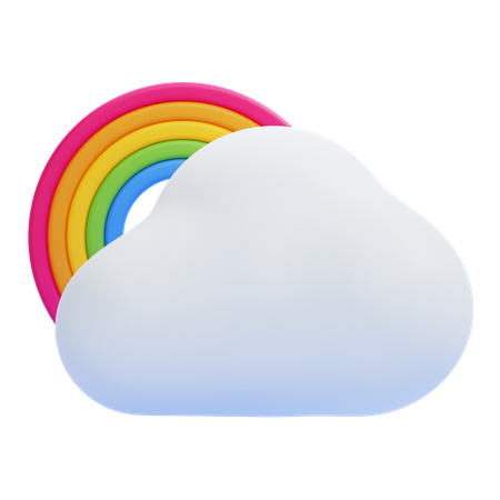 Arcoiris nublado  3D Icon