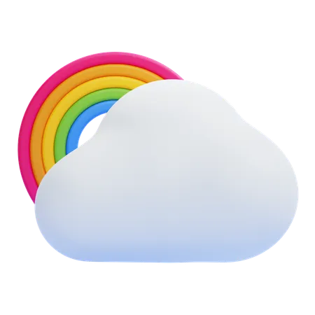 Arcoiris nublado  3D Icon