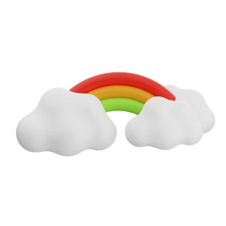 Arcoiris nublado  3D Icon