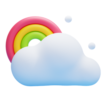 Arcoiris nublado  3D Icon