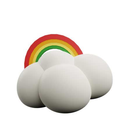 Arcoiris nublado  3D Icon