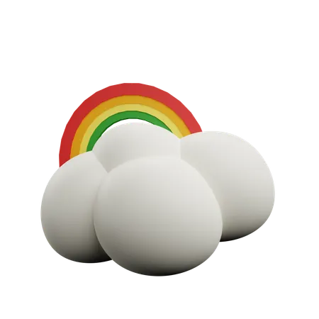 Arcoiris nublado  3D Icon