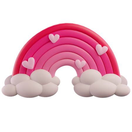 Arcoiris de san valentin  3D Icon