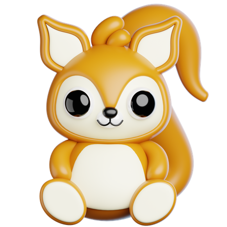 Ardilla de otoño  3D Icon