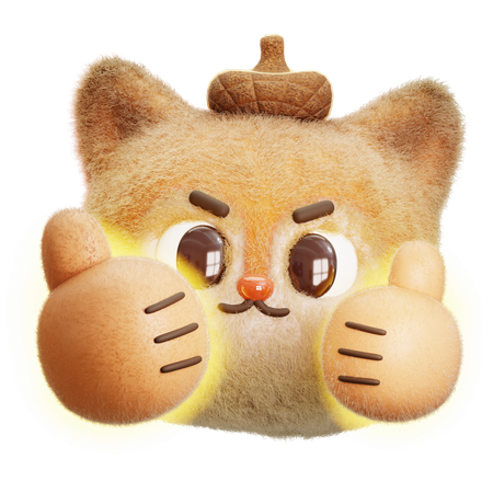 Ardilla pulgares arriba  3D Icon