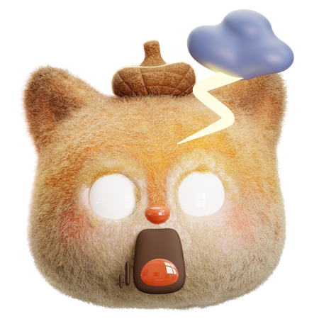 Ardilla sorprendida  3D Icon