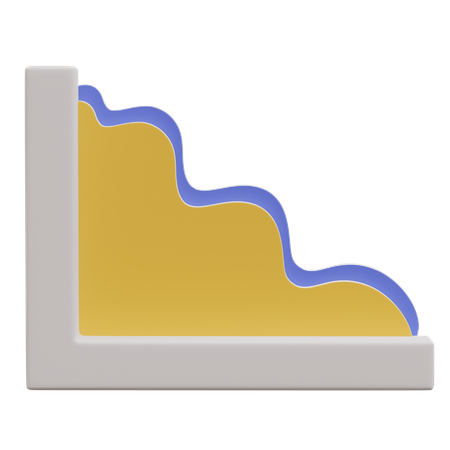Area Chart  3D Icon