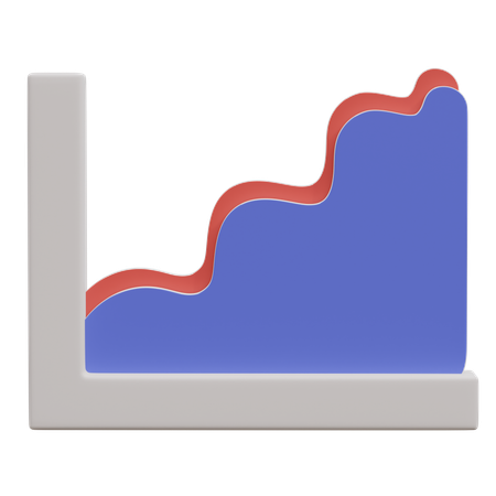 Area Chart  3D Icon