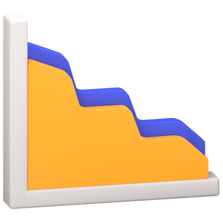 Area Chart  3D Icon