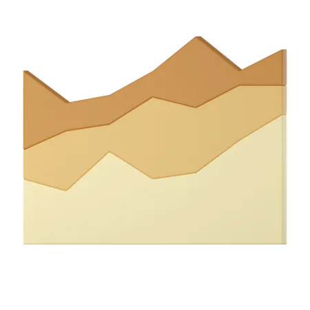 Area Chart  3D Icon