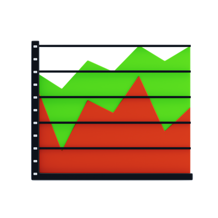 Area Chart  3D Icon