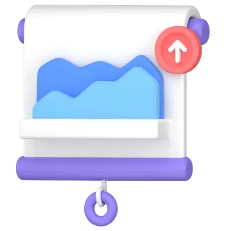 Area chart  3D Icon