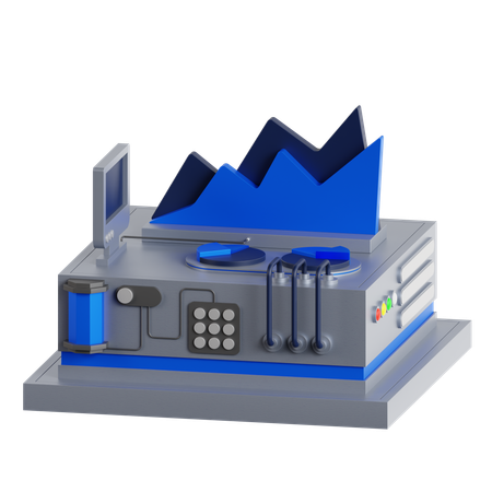 Area Chart  3D Icon