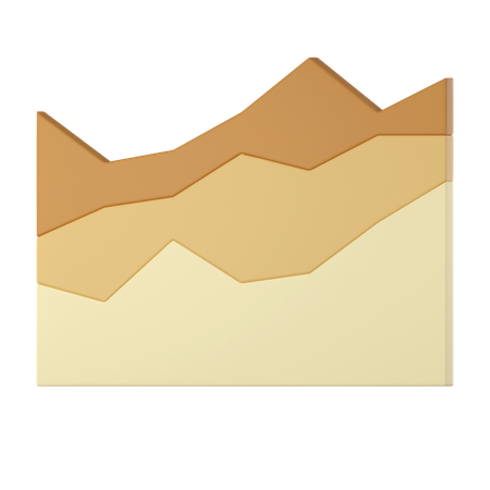 Area Chart  3D Icon