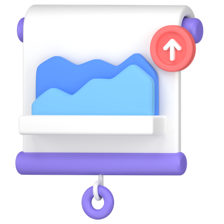 Area chart  3D Icon