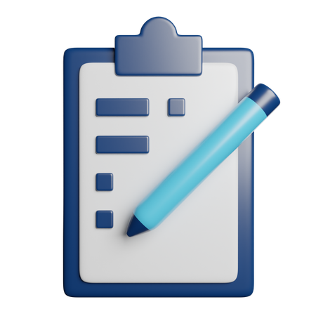 Prancheta  3D Icon