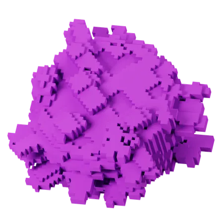 Área morada  3D Icon