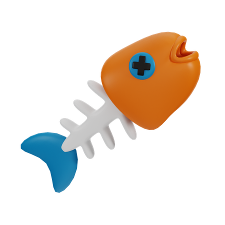 Arête de poisson  3D Icon