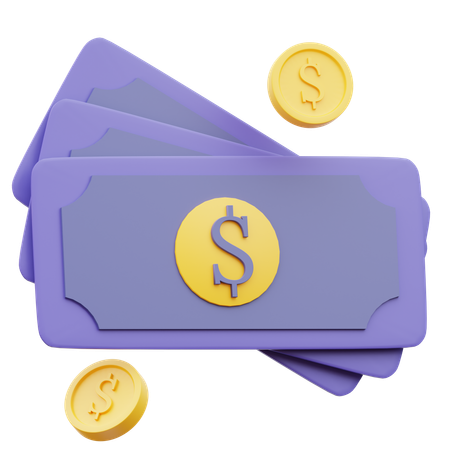 Pièces d'argent de paiement  3D Icon